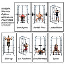 Merax Multi-Functional Olympic Power Squat Rack Cage For Home & Gym (SAK98719) - Saksby Wholesale - Multiple Workouts View