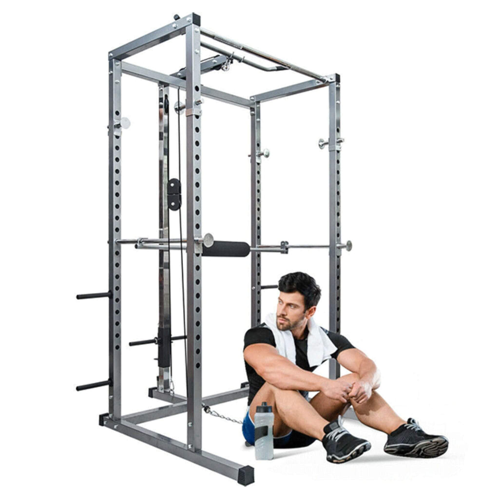 Merax Multi-Functional Olympic Power Squat Rack Cage For Home & Gym (SAK98719) - Saksby Wholesale - Lifestyle View