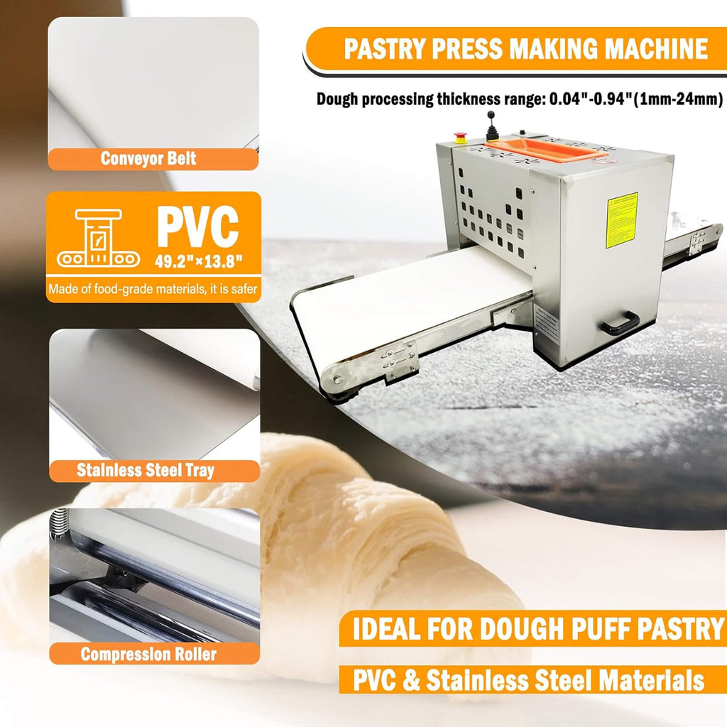 Mini Reversible Stainless Steel Commercial Pastry Pizza Dough Roller Sheeter (SAK92751)