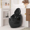 Modern 1.28 GPF Single Flush 1-Piece Ceramic Egg-Shaped Toilet (SAK93341) - Saksby Wholesale - Open Lid Lifestyle
