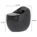 Modern 1.28 GPF Single Flush 1-Piece Ceramic Egg-Shaped Toilet (SAK93341) - Saksby Wholesale - Product Dimensions