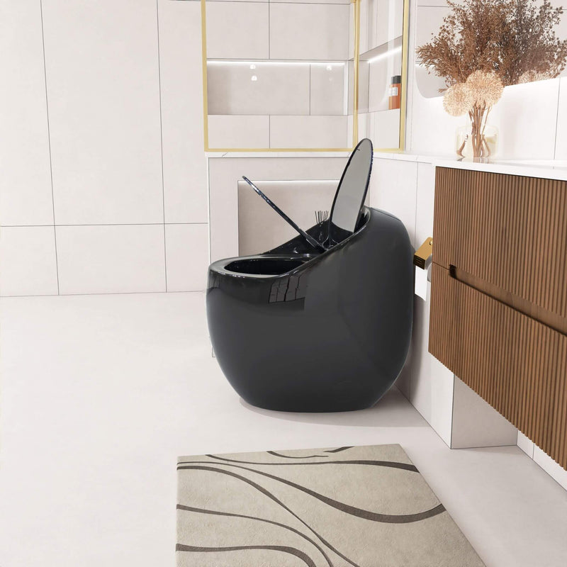 Modern 1.28 GPF Single Flush 1-Piece Ceramic Egg-Shaped Toilet (SAK93341) - Saksby Wholesale - Setup Details