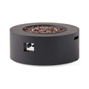 Modern 32 Inch 40K BTU Round Iron Propane Fire Pit (SAK29102) - Saksby Wholesale - Front View White Background