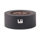 Modern 32 Inch 40K BTU Round Iron Propane Fire Pit (SAK29102) - Saksby Wholesale - Back View