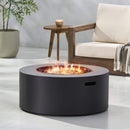 Modern 32 Inch 40K BTU Round Iron Propane Fire Pit (SAK29102) - Saksby Wholesale - Lifestyle