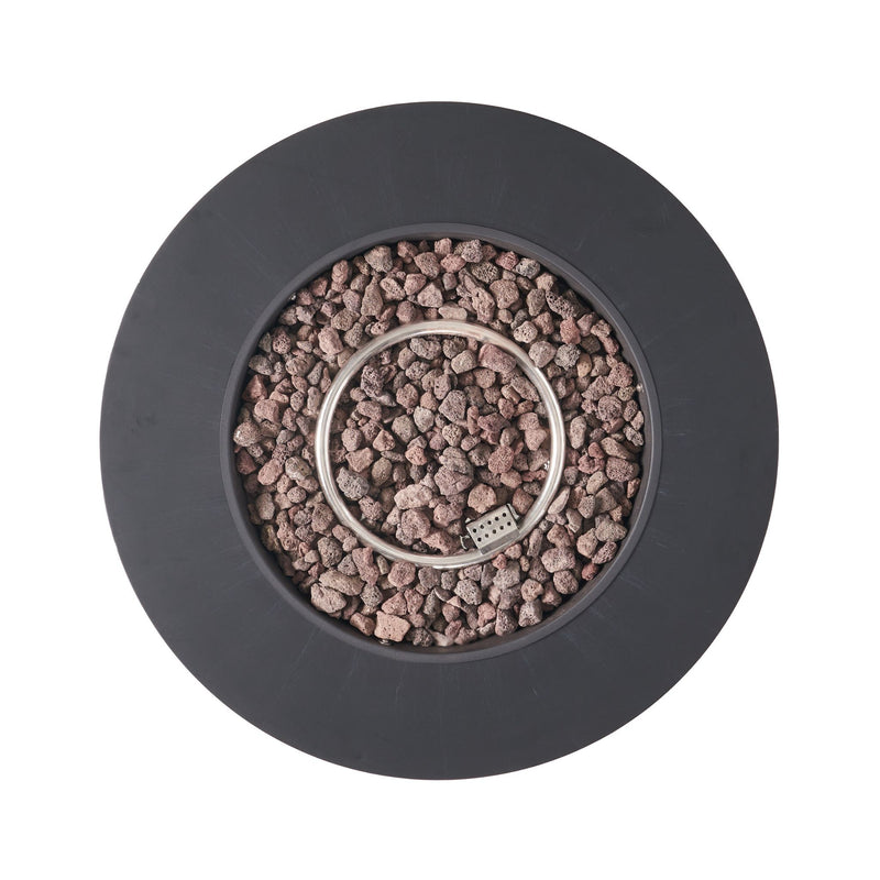 Modern 32 Inch 40K BTU Round Iron Propane Fire Pit (SAK29102) - Saksby Wholesale - Top View