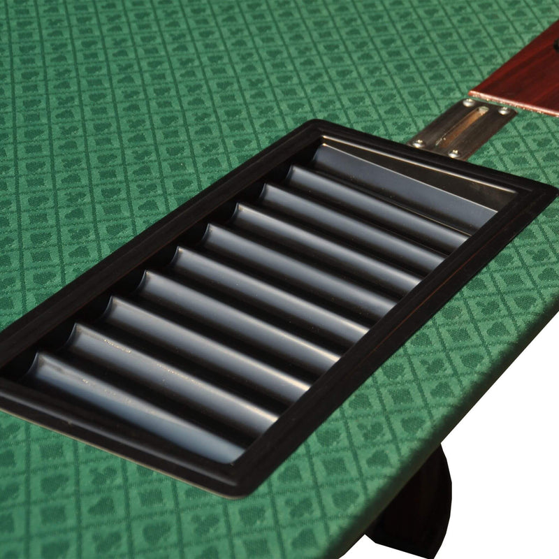 Modern 96 Inch Wooden Poker Table With U Shape Legs, Drop Box And Chips Tray (SAK83109) - Saksby Wholesale - Drop Box Details