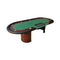 Modern 96 Inch Wooden Poker Table With U Shape Legs, Drop Box And Chips Tray (SAK83109) - Saksby Wholesale - White Background