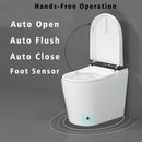 Modern Compact Smart Tankless Toilet With Bidet, Auto Open, Auto Flush, Heated Seat And Air Dryer (SAK51990) - Saksby Wholesale - Hands-Free Operation