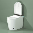 Modern Compact Smart Tankless Toilet With Bidet, Auto Open, Auto Flush, Heated Seat And Air Dryer (SAK51990) - Saksby Wholesale - Open Lid Lifestyle