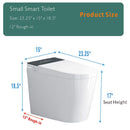 Modern Compact Smart Tankless Toilet With Bidet, Auto Open, Auto Flush, Heated Seat And Air Dryer (SAK51990) - Saksby Wholesale - Product Dimensions