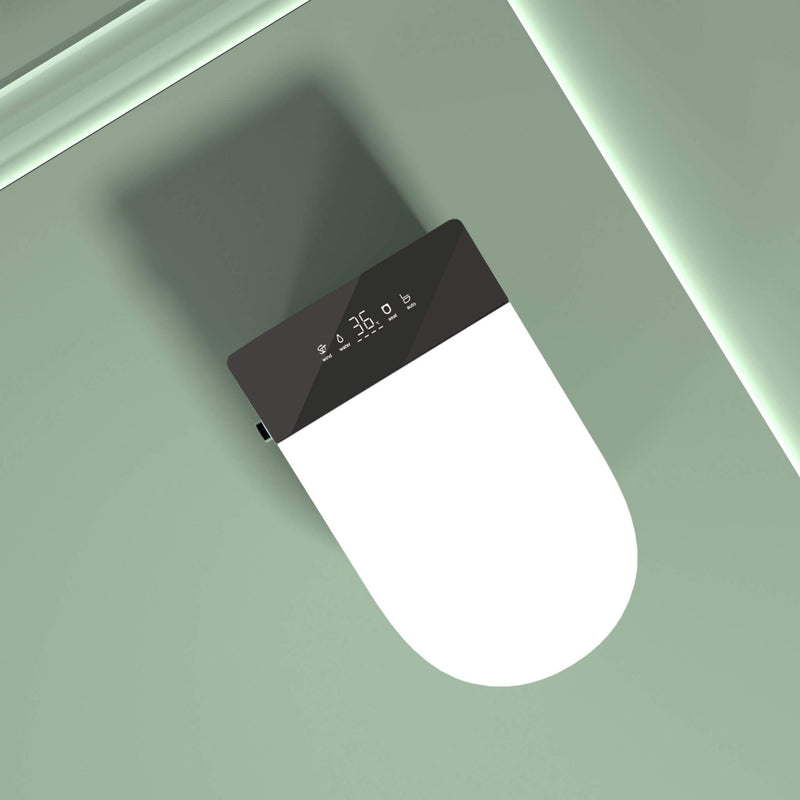 Modern Compact Smart Tankless Toilet With Bidet, Auto Open, Auto Flush, Heated Seat And Air Dryer (SAK51990) - Saksby Wholesale - Top VIew Lifestyle
