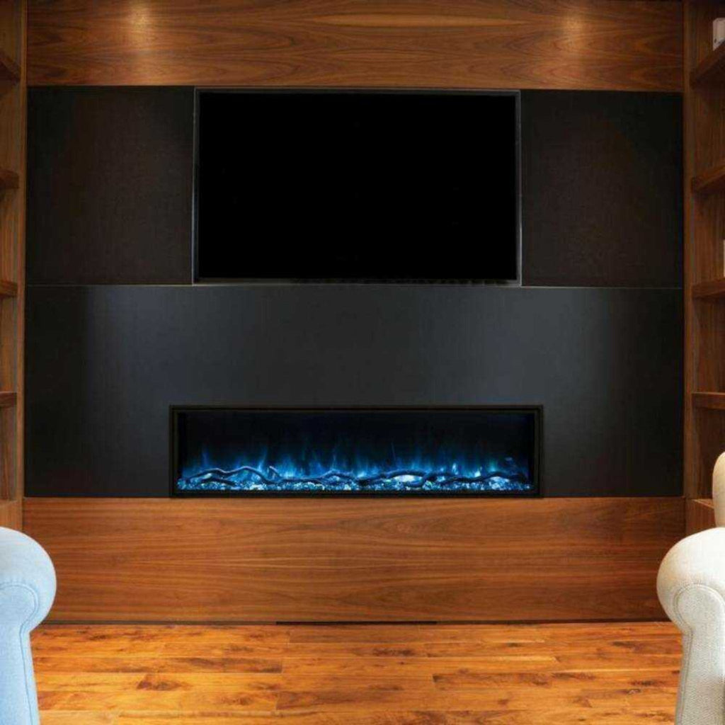 MODERN FLAMES LANDSCAPE PRO SLIM 68" Built-In Electric Fireplace [LPS-6814V2] SAKSBY - Front View