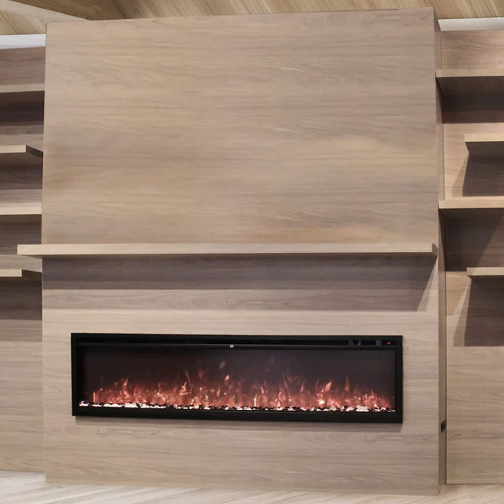 Modern Flames Allwood Media Main Wall System Only For Spectrum Slimline 60-Inch Electric Fireplace [AFWS-MAIN-DW/CS] (SAK95146) - Saksby Wholesale - Lifestyle View