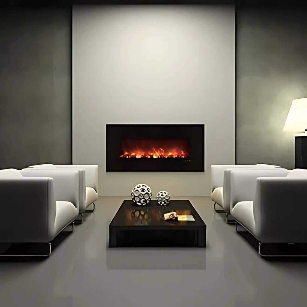 MODERN FLAMES AMBIANCE Built-In Electric Fireplace With LED Flame Technology,  60" [AL60CLX2-G] SAKSBY - Living Room View