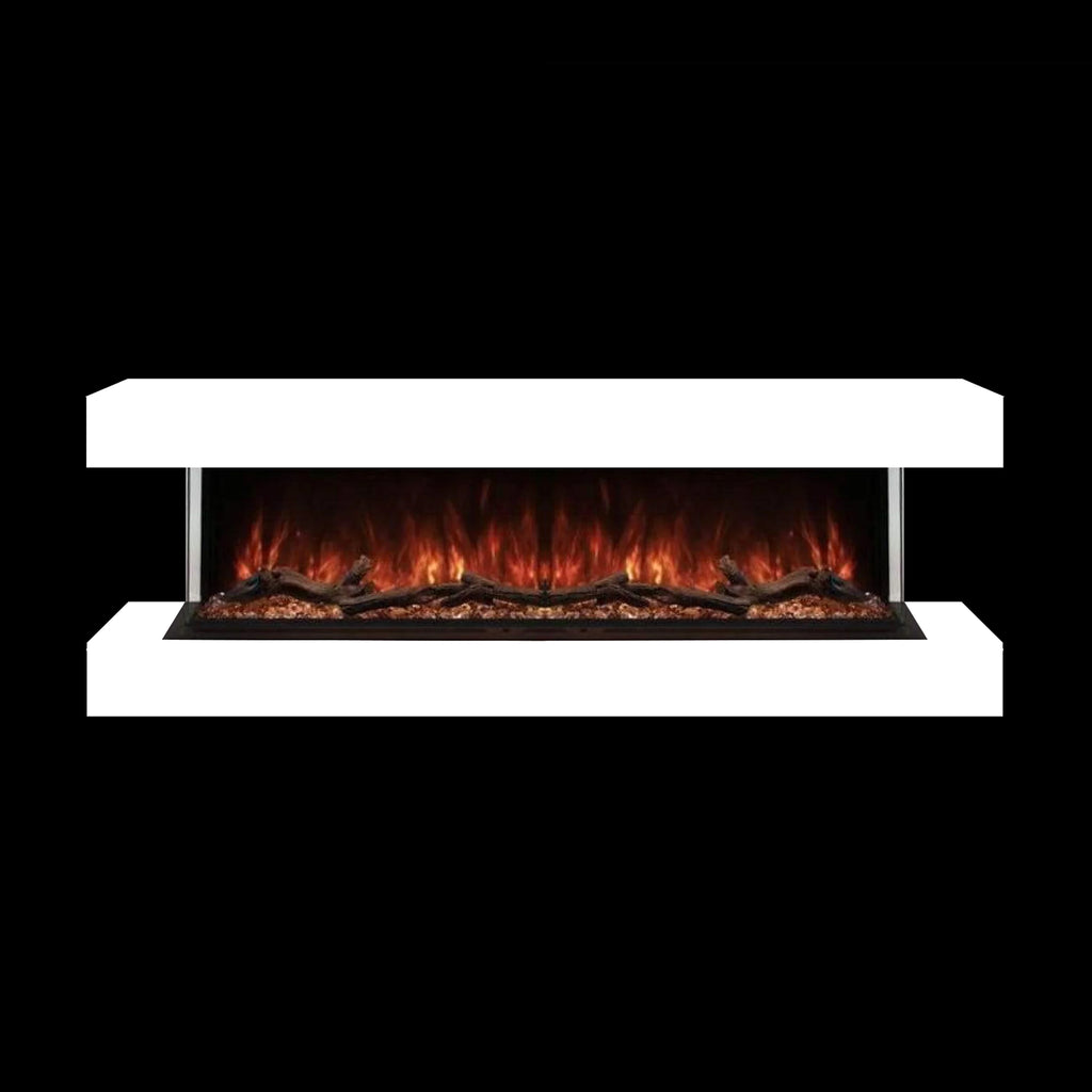 Modern Flames Landscape Pro 56-Inch Electric Fireplace Wall Mount Studio Suite Display, White [WMC-56LPM-RTF] (SAK38425) - Saksby Wholesale - Front View