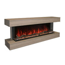 MODERN FLAMES LANDSCAPE PRO 80" Electric Fireplace Wall Mount Coastal Sand Studio Suite [WMC-80LPM-CS] SAKSBY - Front Right View