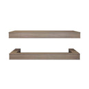 Modern Flames Landscape Pro 80-Inch Electric Fireplace Wall Mount Coastal Sand Studio Suite [WMC-80LPM-CS] (SAK96382) - Saksby Wholesale - Top And Bottom Wood Frame Design View