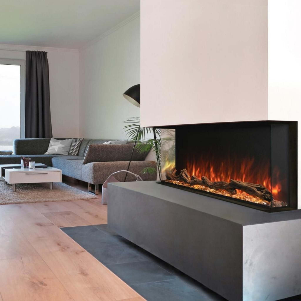 Modern Flames Landscape Pro Multi 120-Inch Linear Multi-Sided Electric Fireplace [LPM-12016V2] (SAK32876) - Saksby Wholesale -
 Living Room View in 3 Sided Bay