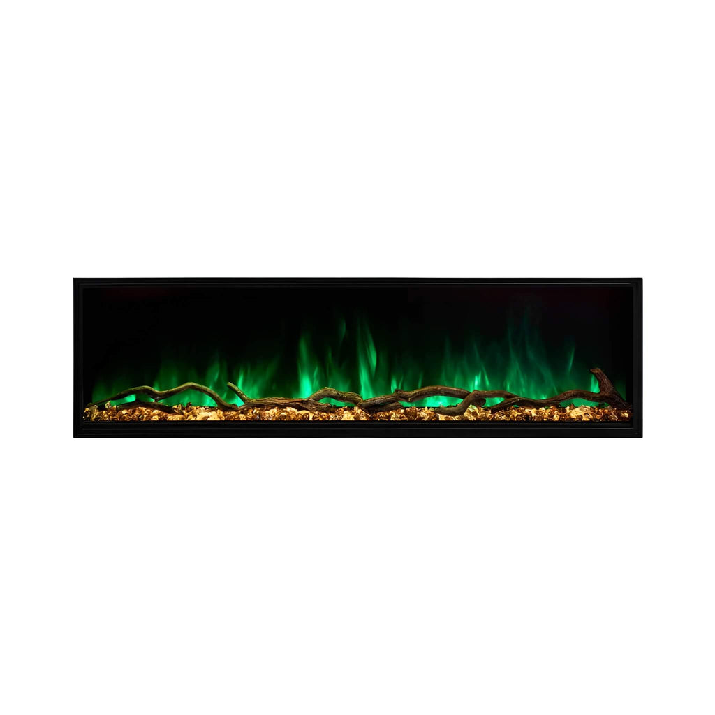 Modern Flames Landscape Pro Multi 56-Inch Linear Multi-Sided Electric Fireplace With Hybrid Flame Technology [LPM-5616V2] (SAK67390) - Saksby Wholesale -
Green and Yellow Flame Front View