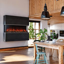 Modern Flames Landscape Pro Multi 56-Inch Linear Multi-Sided Electric Fireplace With Hybrid Flame Technology [LPM-5616V2] (SAK67390) - Saksby Wholesale - Lifestyle Image In Kitchen