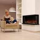 Modern Flames Landscape Pro Multi 56-Inch Linear Multi-Sided Electric Fireplace With Hybrid Flame Technology [LPM-5616V2] (SAK67390) - Saksby Wholesale -Lifestyle Image In Living Room