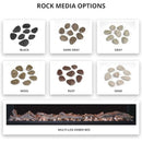 MODERN FLAMES LANDSCAPE PRO MULTI 56" Linear Multi-Sided Electric Fireplace With Hybrid Flame Technology [LPM-5616V2] SAKSBY - Rock Media Options