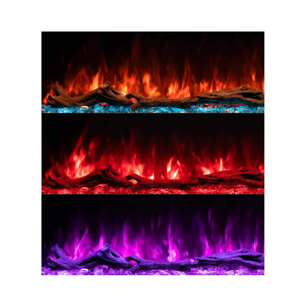 Modern Flames Landscape Pro Multi 68-Inch Linear Multi-Sided Electric Fireplace [LPM-6816] (SAK15284) - Saksby Wholesale - Flame Color And Rock Crystals Options