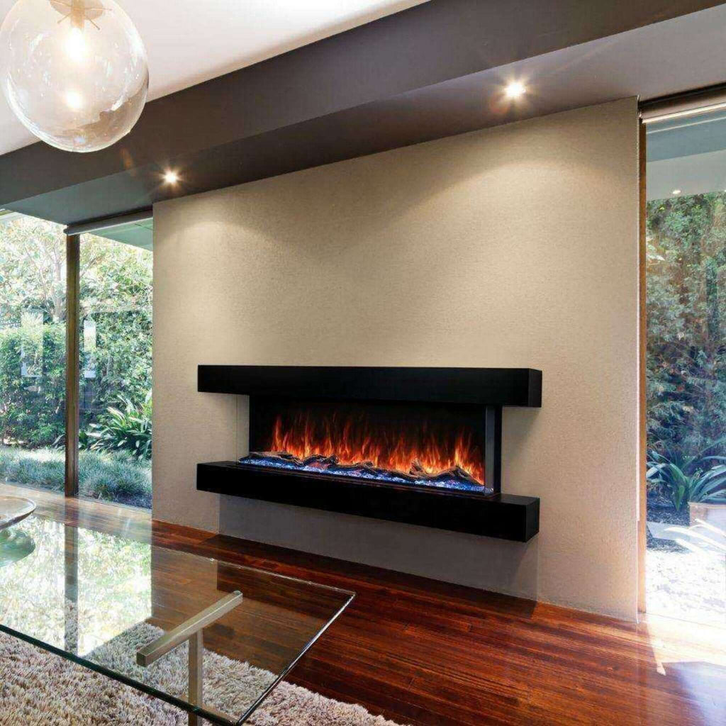 MODERN FLAMES LANDSCAPE PRO MULTI 44" Linear Multi-Sided Built-In Electric Fireplace [LPM-4416V2] SAKSBY - Living Room View