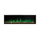 Modern Flames Landscape Pro Slim 44-Inch Built-In Linear Electric Fireplace [LPS-4414V2] (SAK18695) - Saksby Wholesale - Green Flame And Yellow Rock View