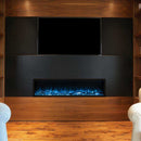 Modern Flames Landscape Pro Slim 56-Inch Built-In Electric Fireplace With Wifi Control [LPS-5614] (SAK62153) - Saksby Wholesale - Brown Living Room View