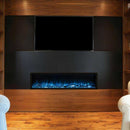 Modern Flames Landscape Pro Slim 68-Inch Built-In Electric Fireplace [LPS-6814V2] (SAK72941) - Saksby Wholesale -Brown Living Room With Side Shelves