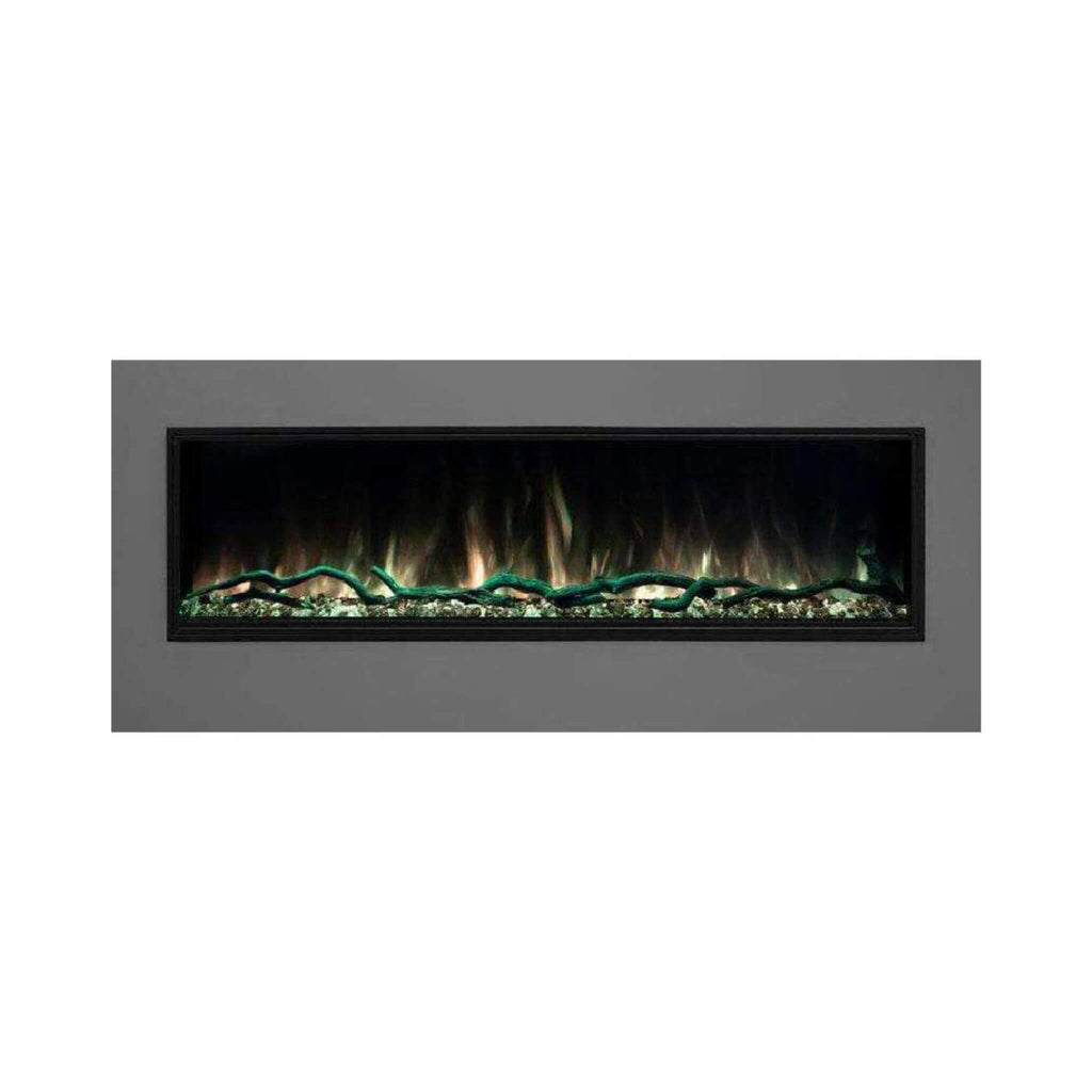 Modern Flames Landscape Pro Slim 68-Inch Built-In Electric Fireplace [LPS-6814V2] (SAK72941) - Saksby Wholesale - Front View With Gray Surround
