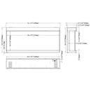 Modern Flames Orion Multi 52-Inch Heliovision Multi-View Electric Fireplace [OR52-MULTI] (SAK92056) - Saksby Wholesale - Dimensions View