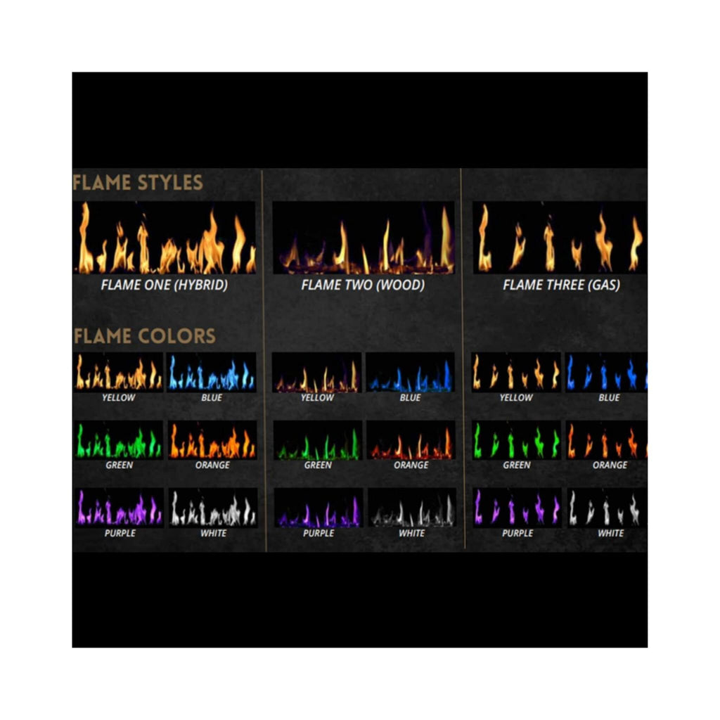 Modern Flames Orion Multi 52-Inch Heliovision Multi-View Electric Fireplace [OR52-MULTI] (SAK92056) - Saksby Wholesale - Multi-color Flames Variation View