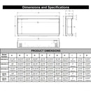 Modern Flames Orion Multi 76-Inch Heliovision Built-In Electric Fireplace [OR76-MULTI] (SAK93726) - Saksby Wholesale - Dimensions View