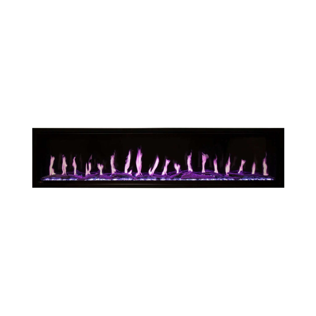 Modern Flames Orion Multi 76-Inch Heliovision Built-In Electric Fireplace [OR76-MULTI] (SAK93726) - Saksby Wholesale - Purple Flames View
