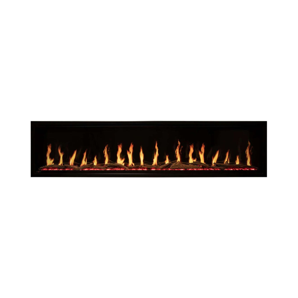 Modern Flames Orion Multi 76-Inch Heliovision Built-In Electric Fireplace [OR76-MULTI] (SAK93726) - Saksby Wholesale - Red Flames View