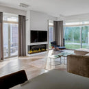 Modern Flames Orion Multi 76-Inch Heliovision Built-In Electric Fireplace [OR76-MULTI] (SAK93726) - Saksby Wholesale - White Living Room View
