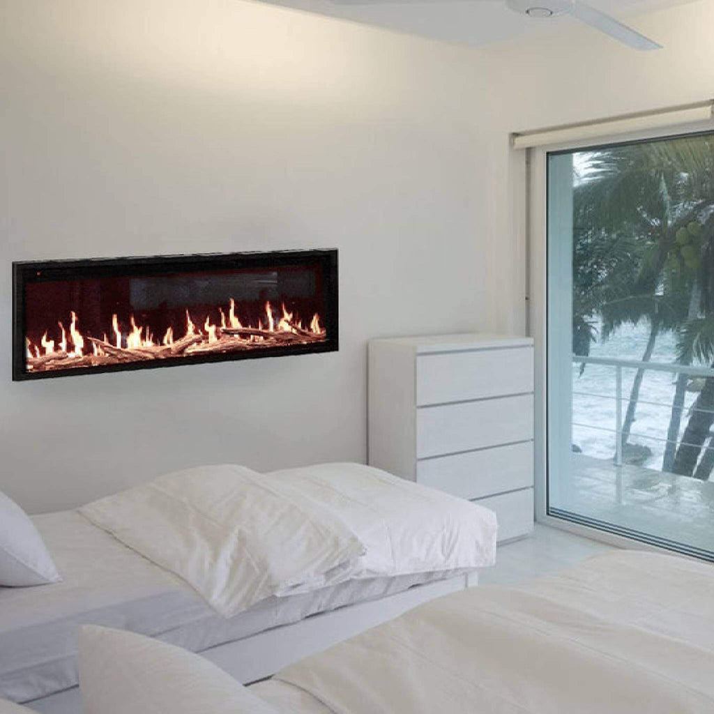 Modern Flames Orion Slim 52" Heliovision Wall Mount Electric Fireplace [OR52-SLIM] SASKBY -Bedroom VIew