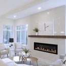 Modern Flames Orion Slim 52-Inch Heliovision Wall Mount Electric Fireplace [OR52-SLIM] (SAK38517) - Saksby Wholesale - White Living Room View
