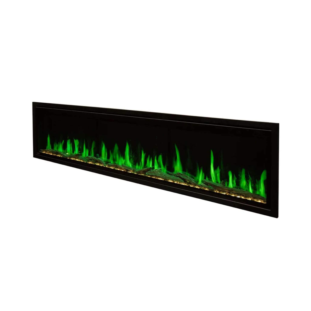Modern Flames Orion Slim 60-Inch Heliovision Single-Sided Electric Fireplace [OR60-SLIM] (SAK73157) - Saksby Wholesale - Green Flames View
