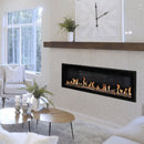 Modern Flames Orion Slim 60-Inch Heliovision Single-Sided Electric Fireplace [OR60-SLIM] (SAK73157) - Saksby Wholesale - Mounted On White Wall Lifestyle View
