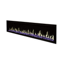 Modern Flames Orion Slim 76-Inch Heliovision Single-Sided Electric Fireplace [OR76-SLIM] (SAK41935) - Saksby Wholesale - Yellow Flames With Purple Logs