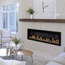 Modern Flames Orion Slim 76-Inch Heliovision Single-Sided Electric Fireplace [OR76-SLIM] (SAK41935) - Saksby Wholesale - Mounted in White Wall