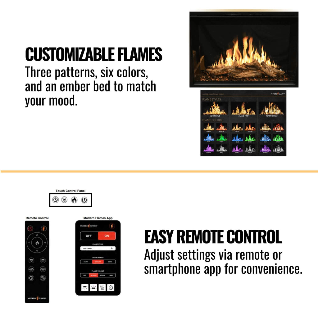 MODERN FLAMES ORION TRADITIONAL 26" Heliovision Electric Fireplace [OR26-TRAD] (SAK51873) - Features View