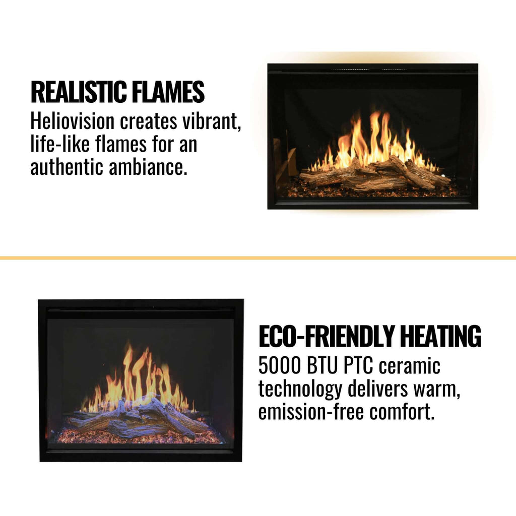 MODERN FLAMES 36" Orion Traditional Heliovision Electric Fireplace [OR36-TRAD] (SAK91024)-SAKSBY Features View