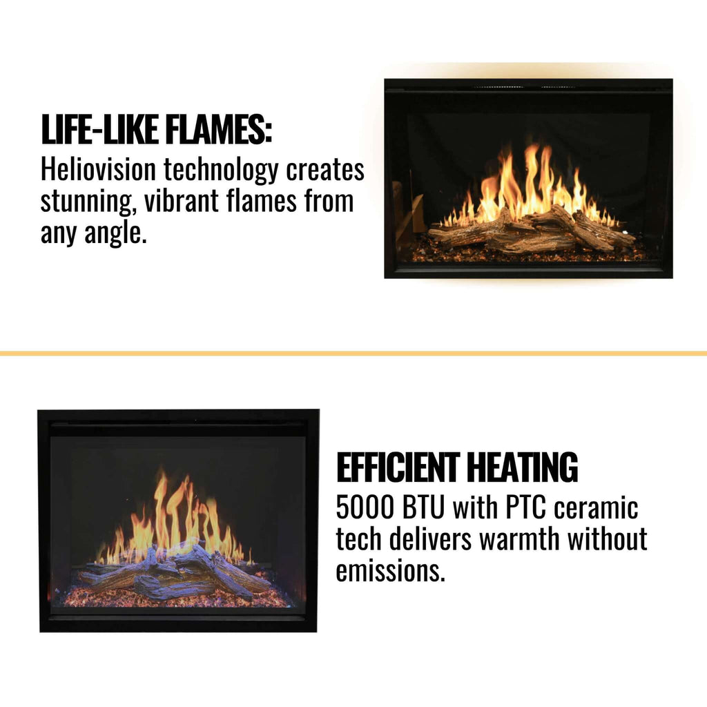 Modern Flames Orion Traditional 54-Inch Heliovision Electric Fireplace [OR54-TRAD] (SAK74620) - Saksby Wholesale -Features View