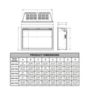 Modern Flames Orion Traditional 54-Inch Heliovision Electric Fireplace [OR54-TRAD] (SAK74620) - Saksby Wholesale - Product Dimensions View