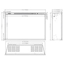 Modern Flames Redstone 42-Inch Built-In Traditional Electric Fireplace [RS-4229] (SAK97326) - Saksby Wholesale - Front, Bottom & Side View Dimensions